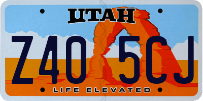 UT license plate Z405CJ