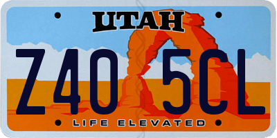 UT license plate Z405CL