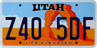 UT license plate Z405DF