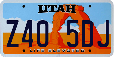 UT license plate Z405DJ