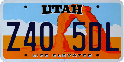 UT license plate Z405DL