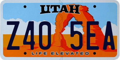 UT license plate Z405EA