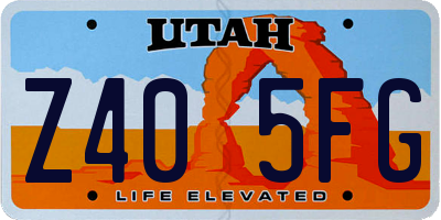 UT license plate Z405FG