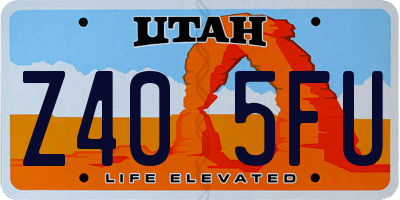 UT license plate Z405FU