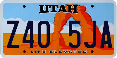 UT license plate Z405JA