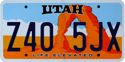 UT license plate Z405JX
