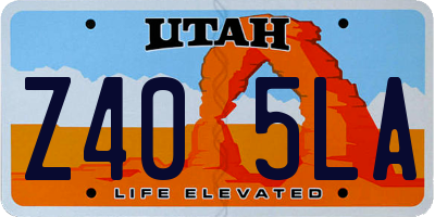 UT license plate Z405LA