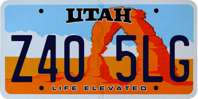 UT license plate Z405LG