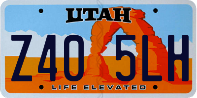 UT license plate Z405LH