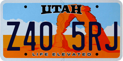UT license plate Z405RJ
