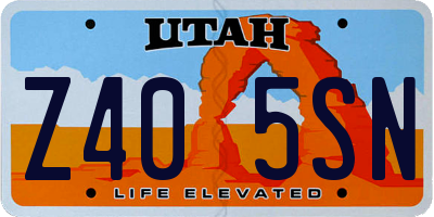 UT license plate Z405SN