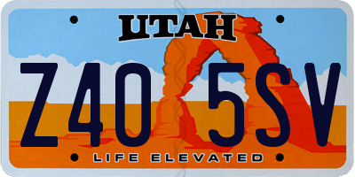 UT license plate Z405SV