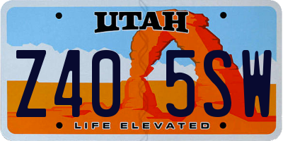 UT license plate Z405SW