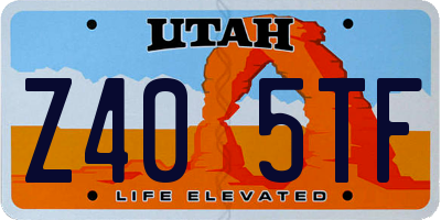 UT license plate Z405TF