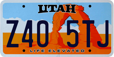 UT license plate Z405TJ