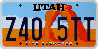 UT license plate Z405TT
