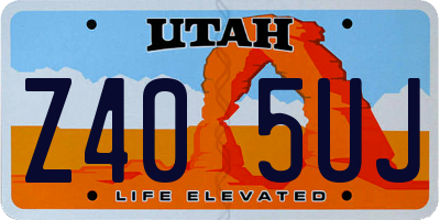 UT license plate Z405UJ