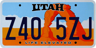 UT license plate Z405ZJ