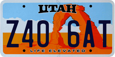 UT license plate Z406AT