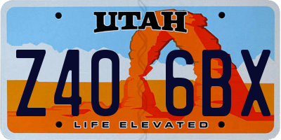 UT license plate Z406BX