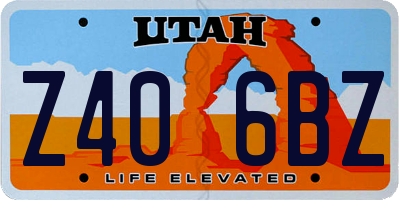 UT license plate Z406BZ