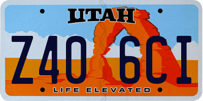 UT license plate Z406CI