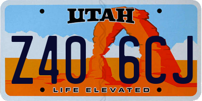 UT license plate Z406CJ