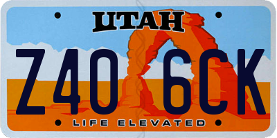 UT license plate Z406CK
