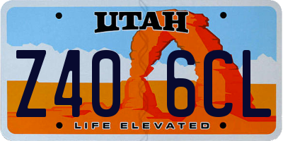 UT license plate Z406CL