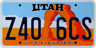 UT license plate Z406CS