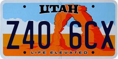UT license plate Z406CX