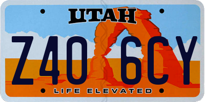 UT license plate Z406CY