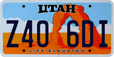 UT license plate Z406DI