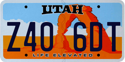 UT license plate Z406DT