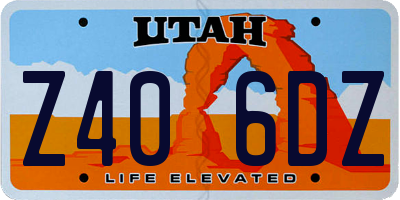 UT license plate Z406DZ