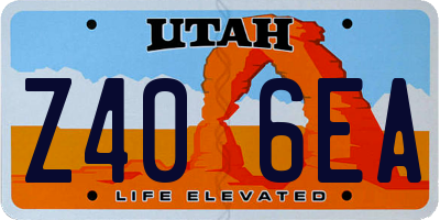 UT license plate Z406EA