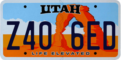 UT license plate Z406ED