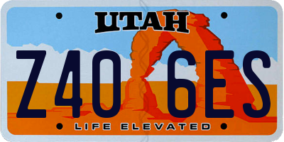 UT license plate Z406ES