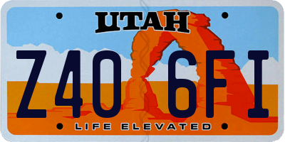 UT license plate Z406FI