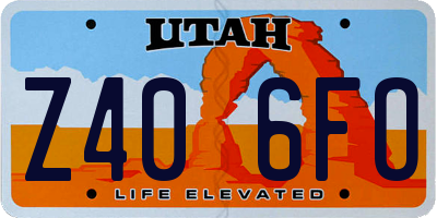 UT license plate Z406FO