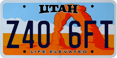 UT license plate Z406FT