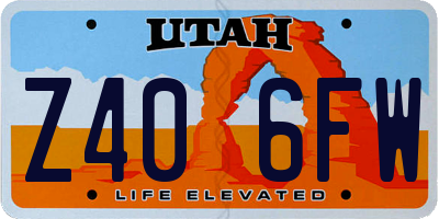 UT license plate Z406FW