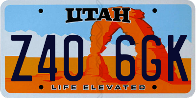 UT license plate Z406GK