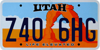UT license plate Z406HG