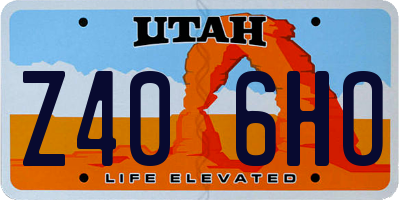 UT license plate Z406HO