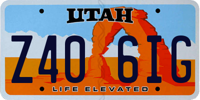 UT license plate Z406IG