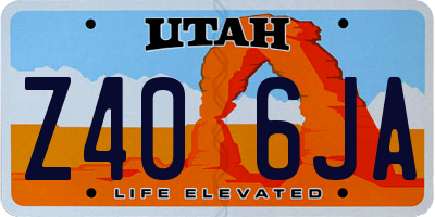 UT license plate Z406JA