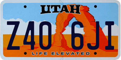 UT license plate Z406JI