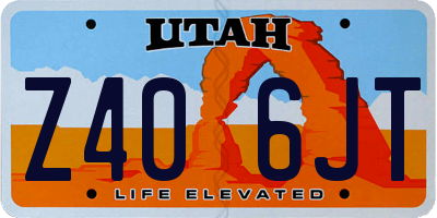 UT license plate Z406JT