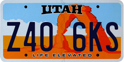 UT license plate Z406KS